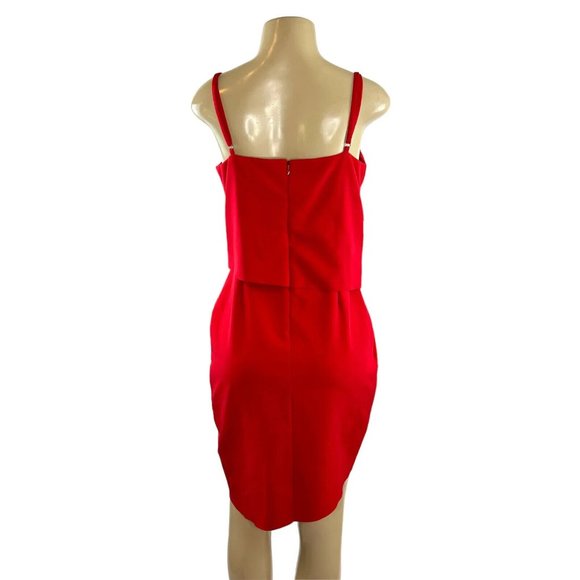 Elliatt x Revolve The Shot Tulip Dress Size M Red Asymmetrical Cutout Cocktail - Picture 6 of 10